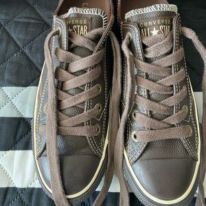 Converse brown leather sneakers size 8.5